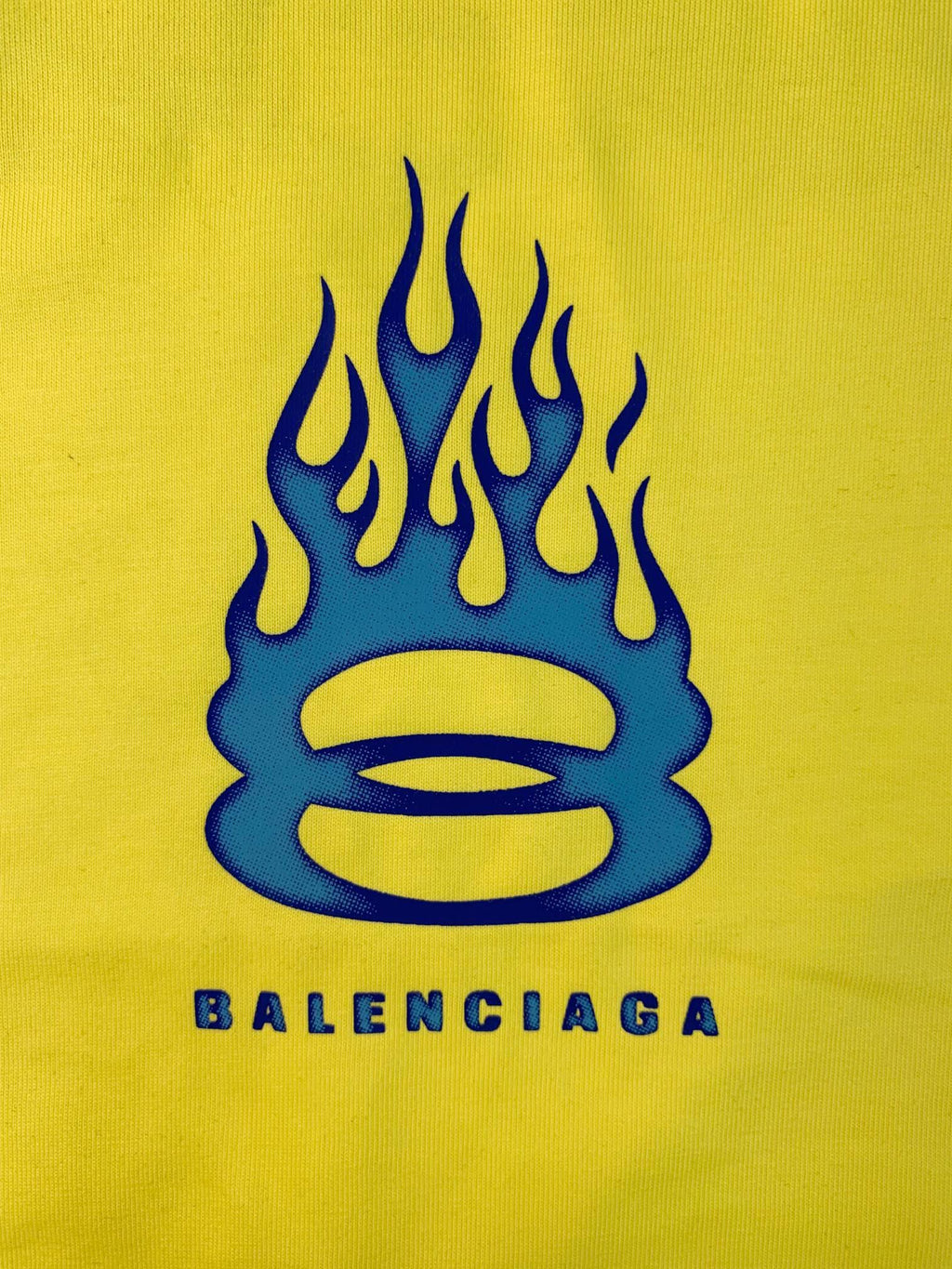 Balenciaga Men's Yellow Burning Unity T-Shirt Banlieue91