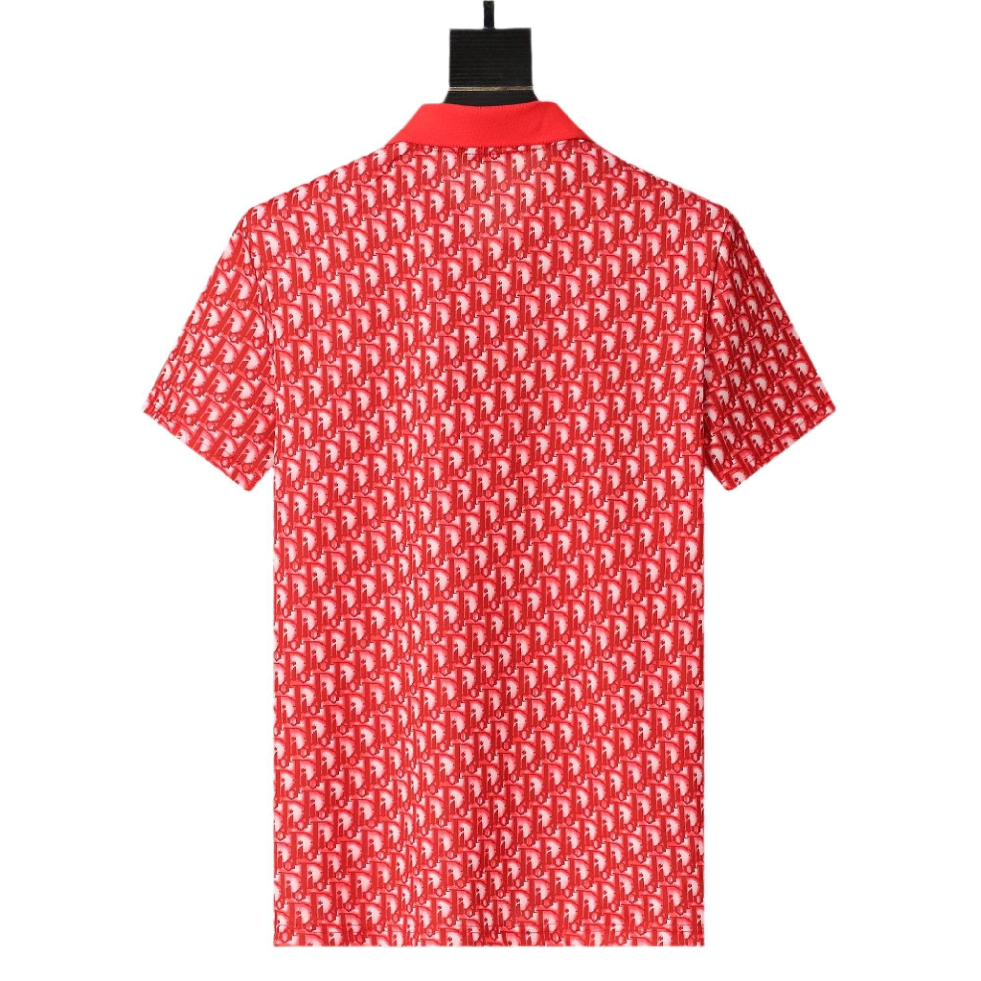 Dior Red T-Shirt With Collar Banlieue91