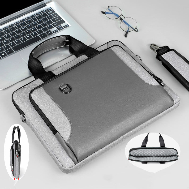Laptop Bag Men's Handbag Briefcase Shockproof Pu Leather Pi-Mart