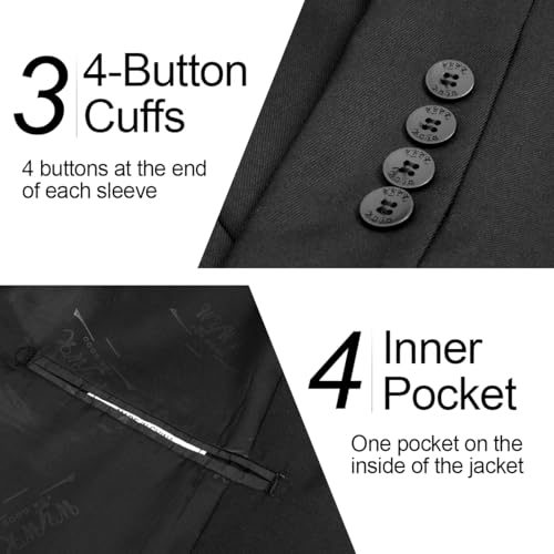 WYWK Men's Causal Suit Jacket Slim Fit WYWK