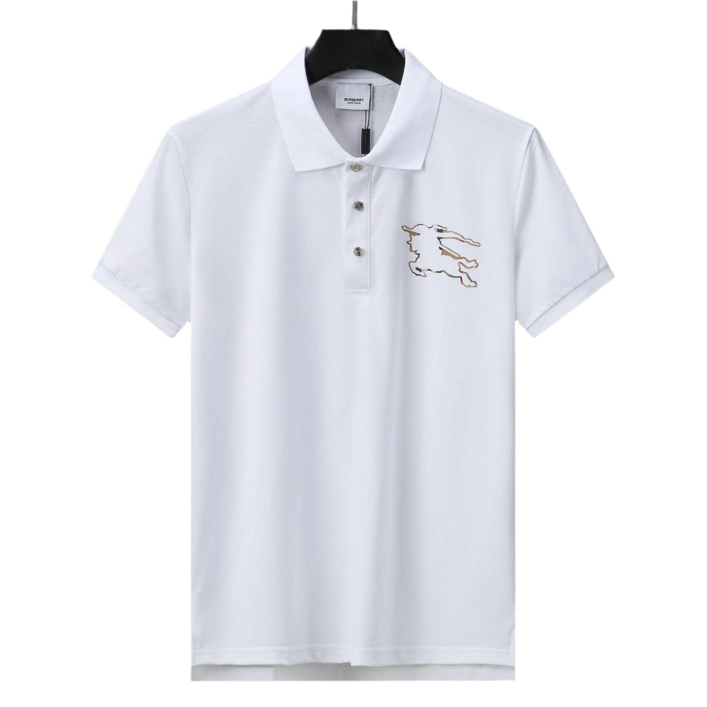 Burberry White T-Shirt With Collar Banlieue91