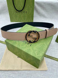 GUCCI Embellished coated-canvas and leather belt 'Beige' Banlieue91