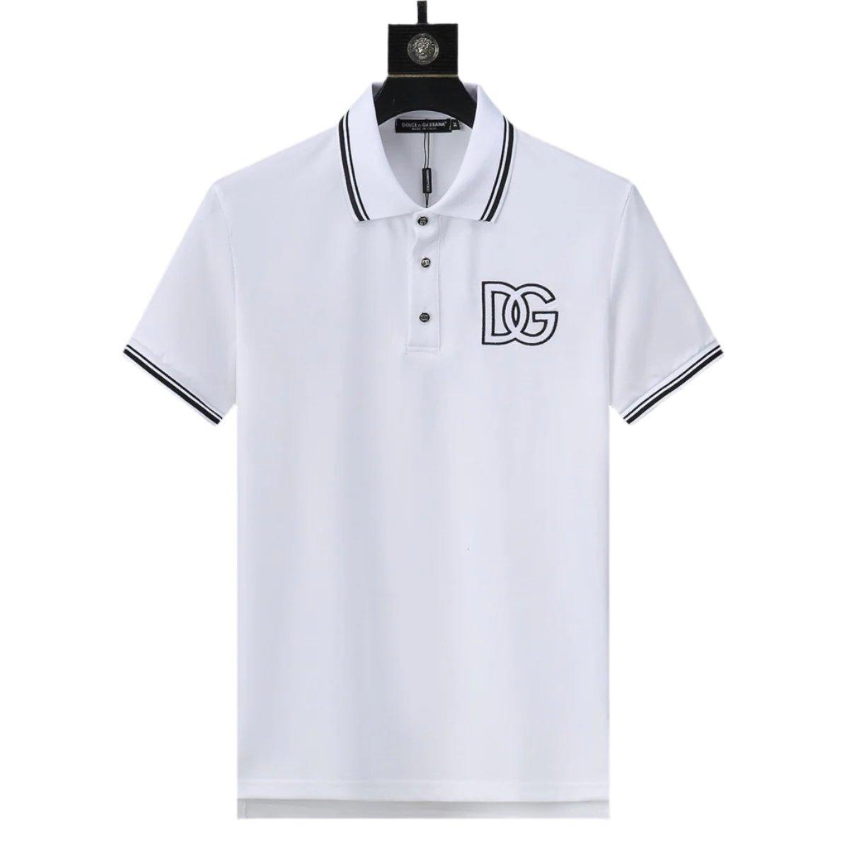 Dolce Gabbana White T-Shirt With Collar Banlieue91