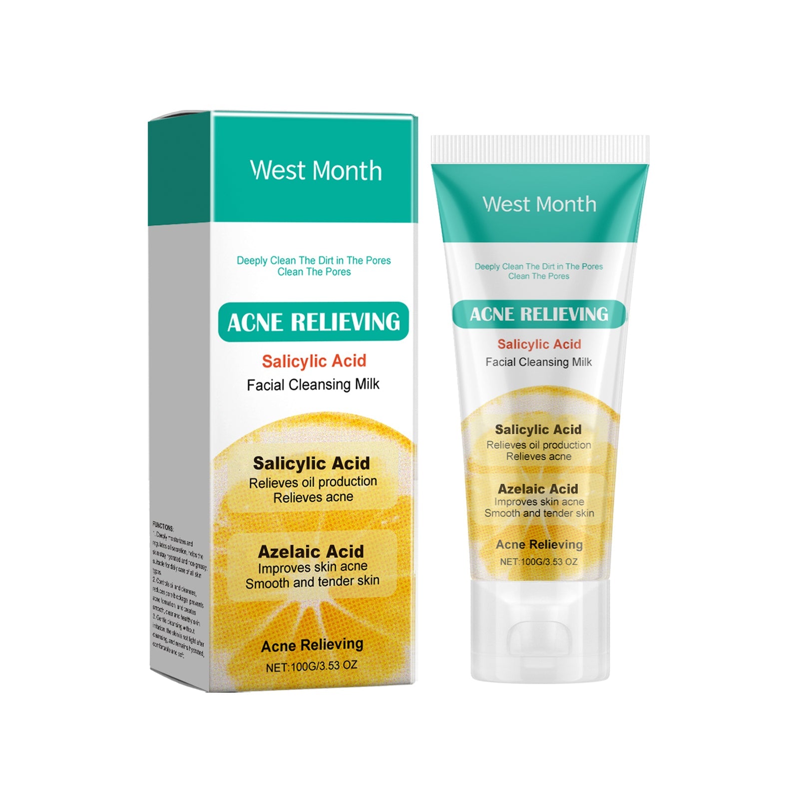 Salicylic Acid Anti-Acne Cleanser, Moisturizing Oil Control, Cleaning And Soothing Skin