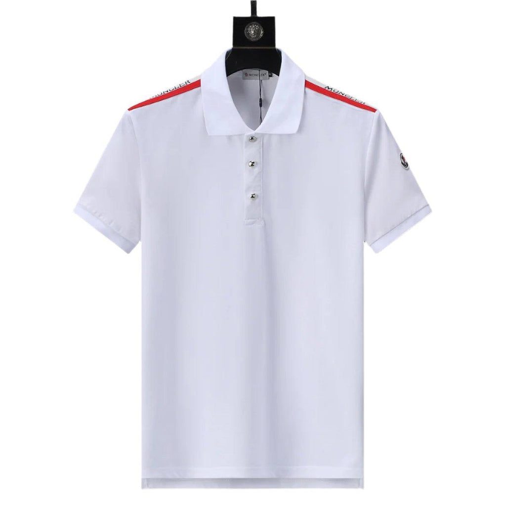 Moncler White T-Shirt with Collar Banlieue91