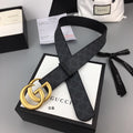 GUCCI Embellished coated-canvas and leather belt 'Black' Banlieue91