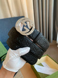 GUCCI Embellished coated-canvas and leather belt 'Black' Banlieue91