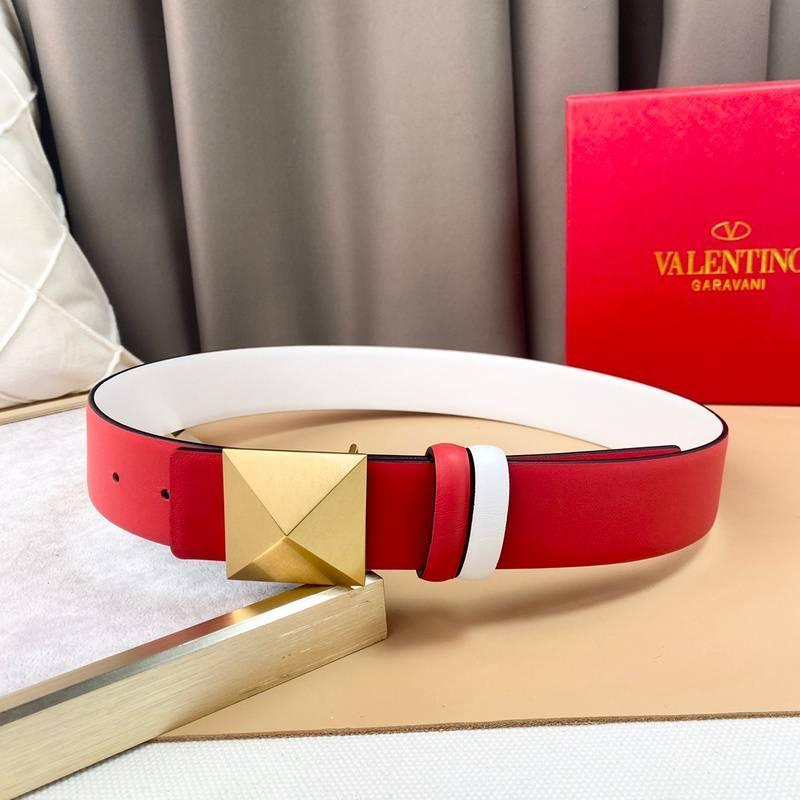 Valentino Garavani One Stud Belt 'Red/White' Banlieue91