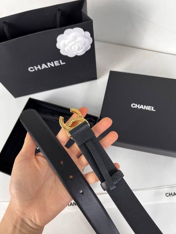 Chanel Leather Women’s Belt 'Black/Gold' Banlieue91