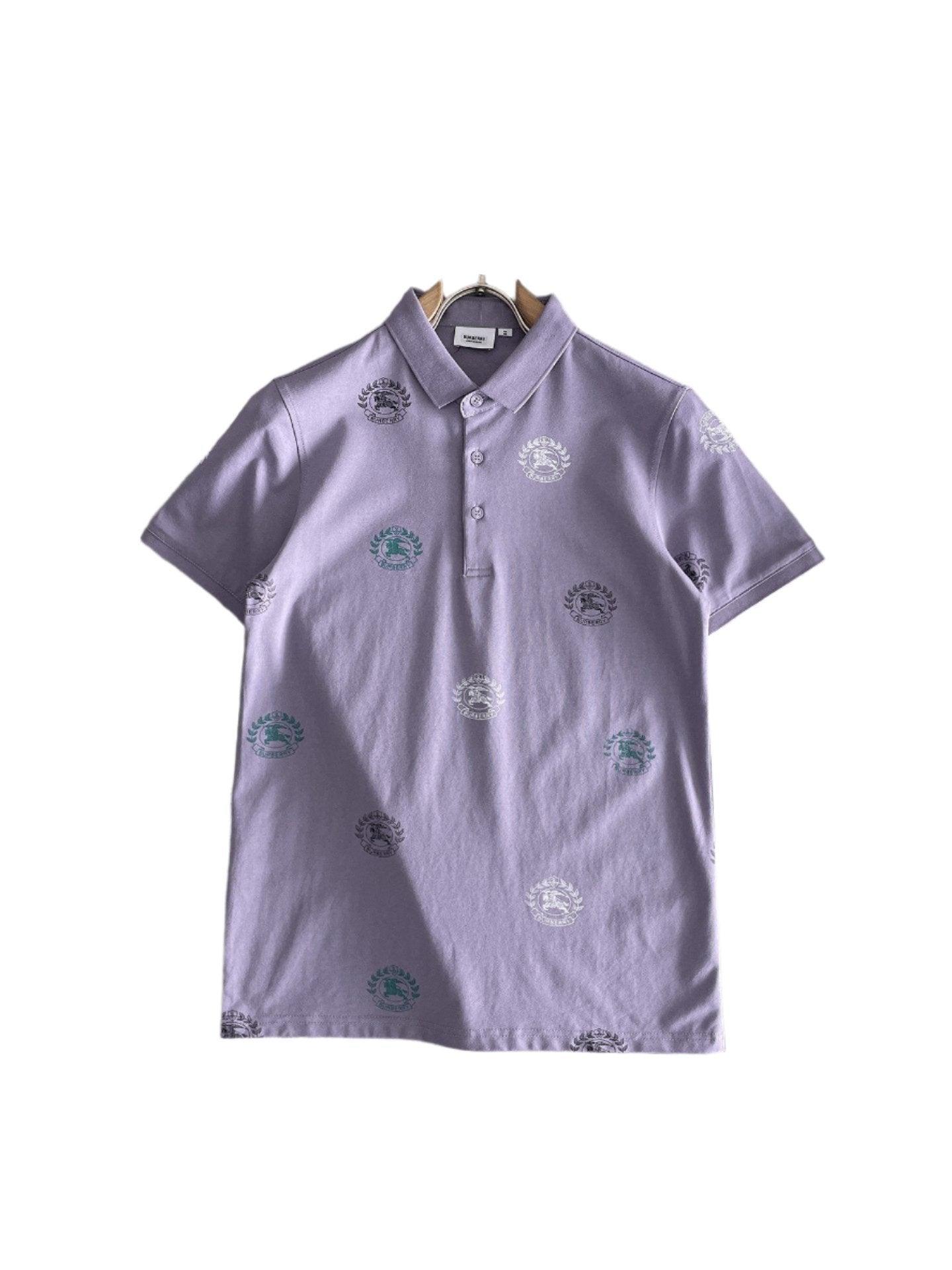 Burberry Light Purple T-Shirt With Collar Banlieue91