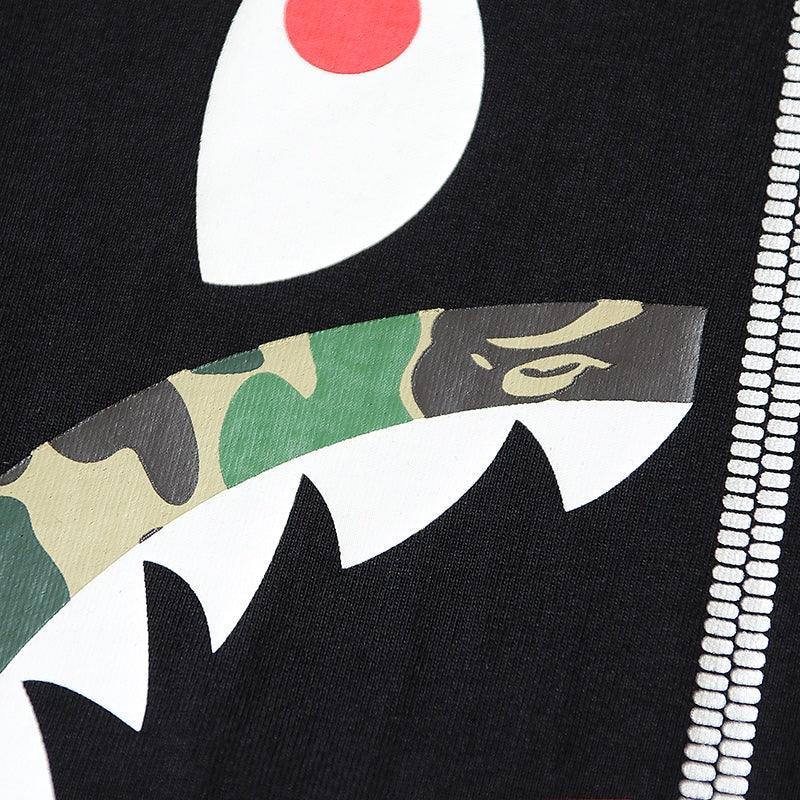 BATHING APE Black T-SHORT SLEEVE TEE 1ST CAMO SHARK TEE Banlieue91