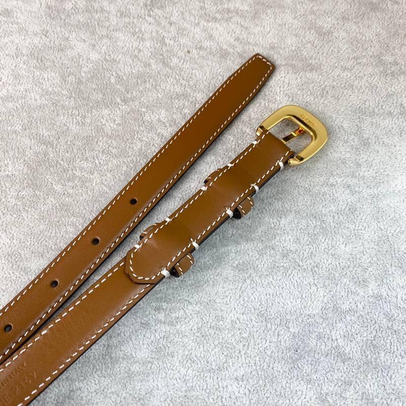 Celine Women Gold Buckle Belt 'Brown' Banlieue91