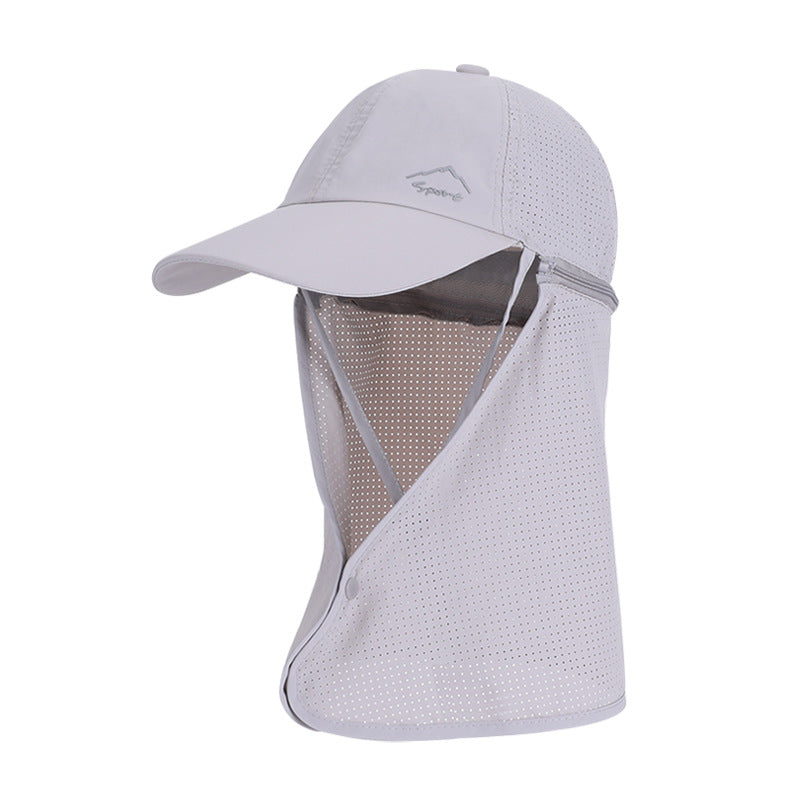 1pc Summer Baseball Cap with Detachable 360° Neck Sun Flap. For men, hiking, fishing, outdoor. V.I.P Digital Presence