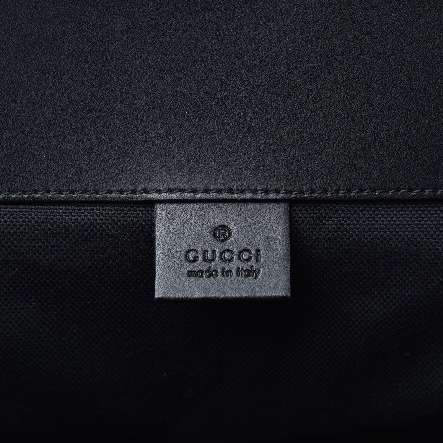 Gucci Soft GG Supreme Monogram Appia Calfskin Web Double Buckle Backpack Black Banlieue91