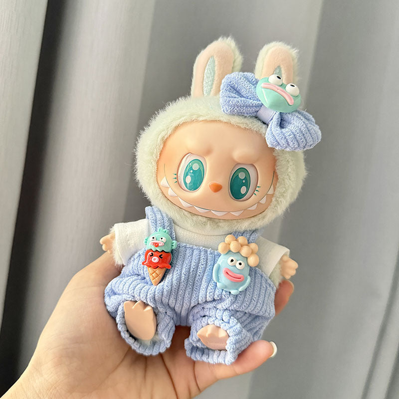 [Clothes Only] 1/2 Generation Labubu Clothing Pendant Labubu Sitting Party Baby Clothes Sweetener Strap Pants Set V.I.P Digital Presence