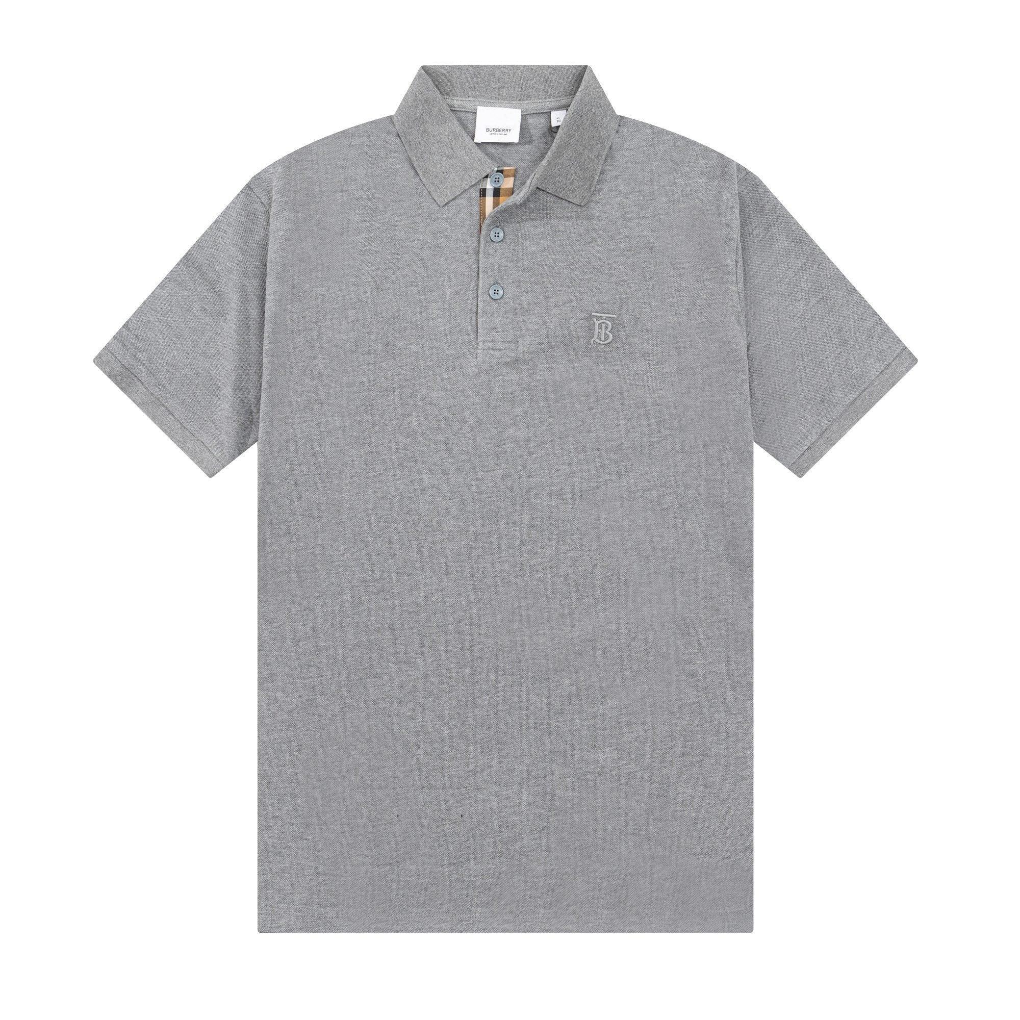 Burberry Smoke Grey T-Shirt With Collar Banlieue91