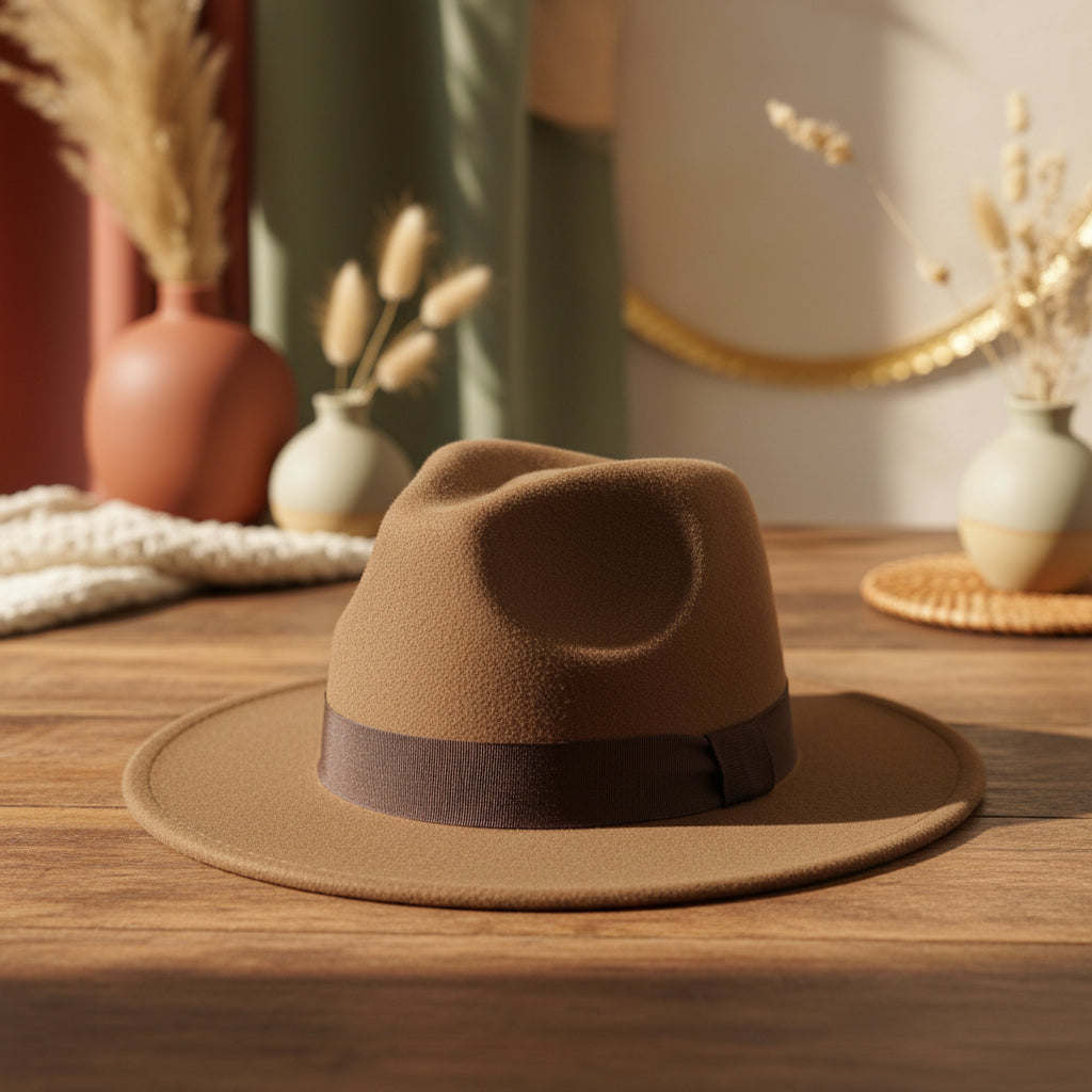 Wide Brim Bell Crown Wool Hat – Unisex Sun & Warmth Hat FitiqueFit