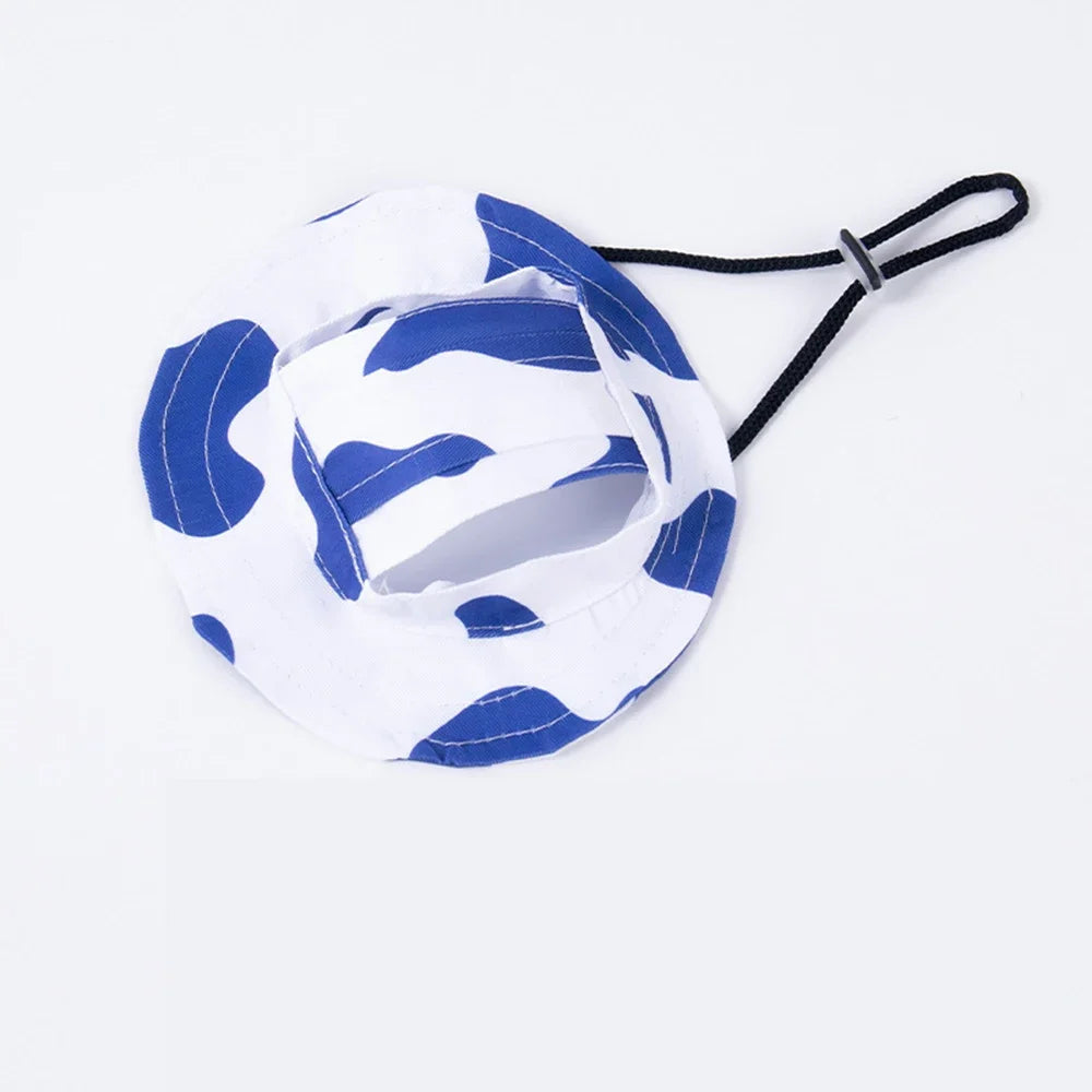 Fashion Dog Hat Adjustable Pet Bucket Hats with Ear Holes Summer Outdoor Round Brim Sun Hat for Samll Dogs Cats Pet Supplies V.I.P Digital Presence
