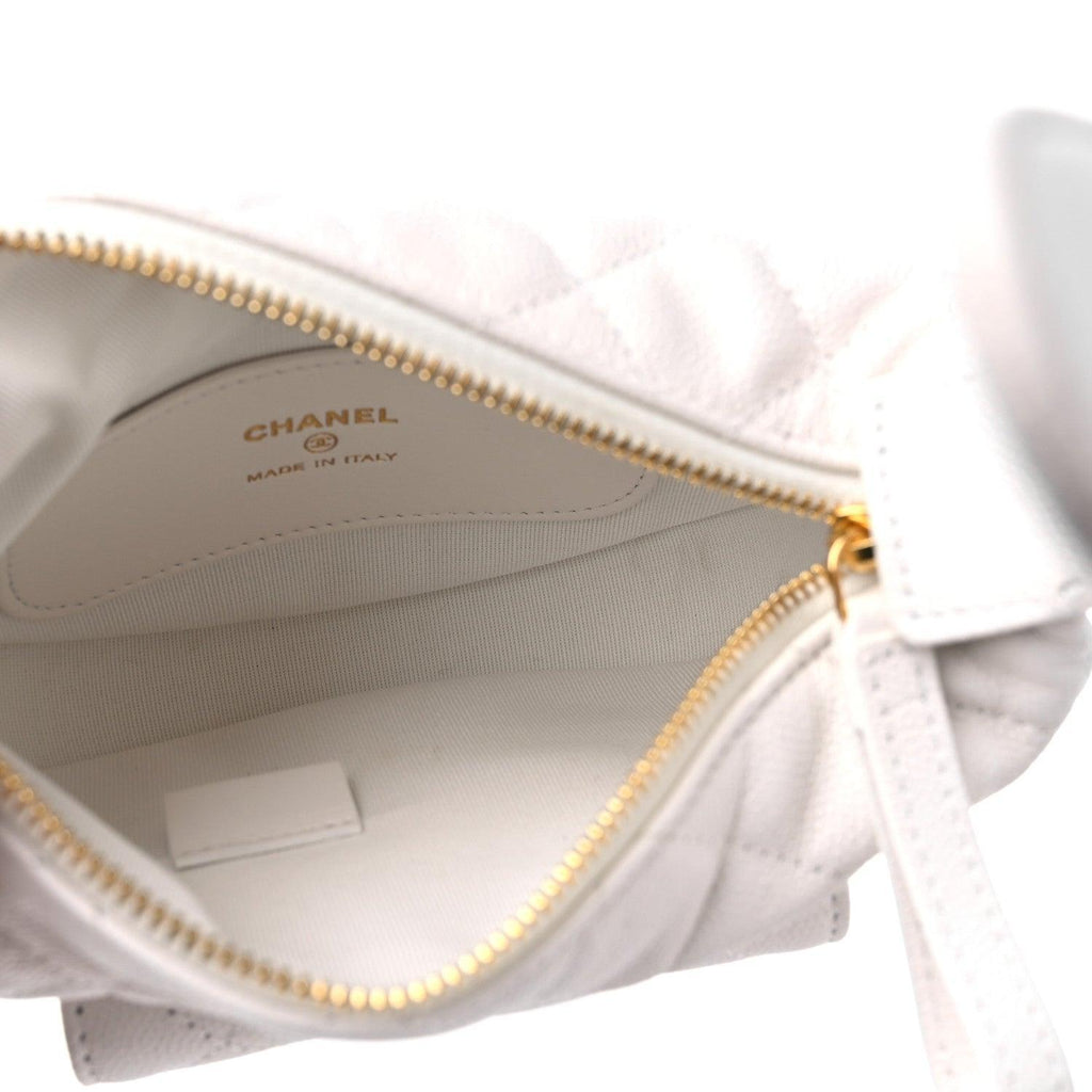 Chanel  Caviar Quilted Polly Pocket Pouch Hobo Banlieue91
