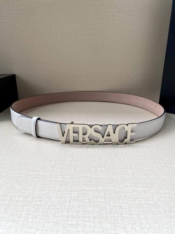 Versace Women's Leather Logo Decorated Buckle Belt Banlieue91