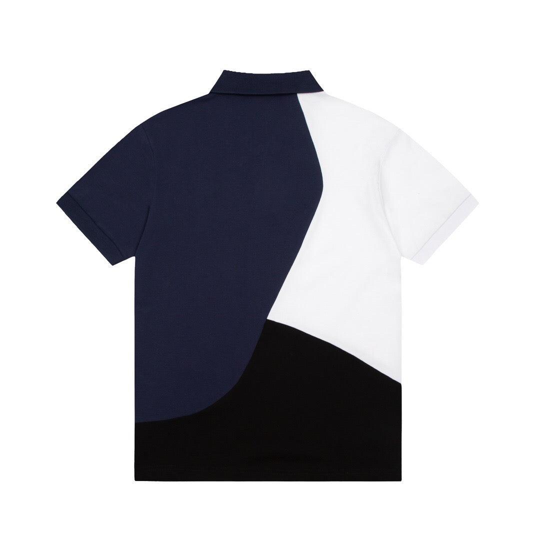 Lacoste T-Shirt with Collar 'White-Black-Blue' Banlieue91