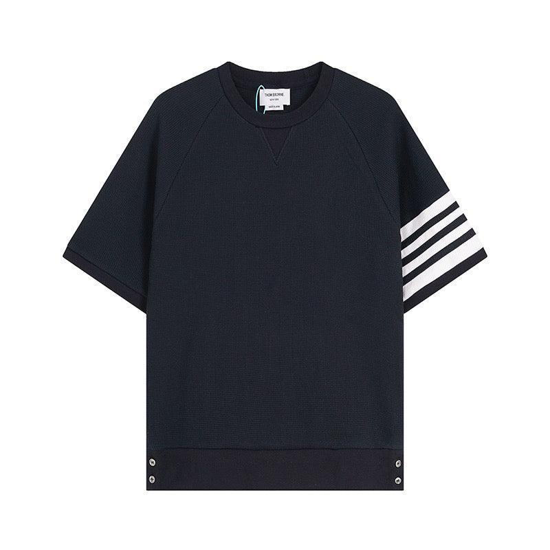 Thom Browne T-Shirt Without Collar 'Blue' Banlieue91