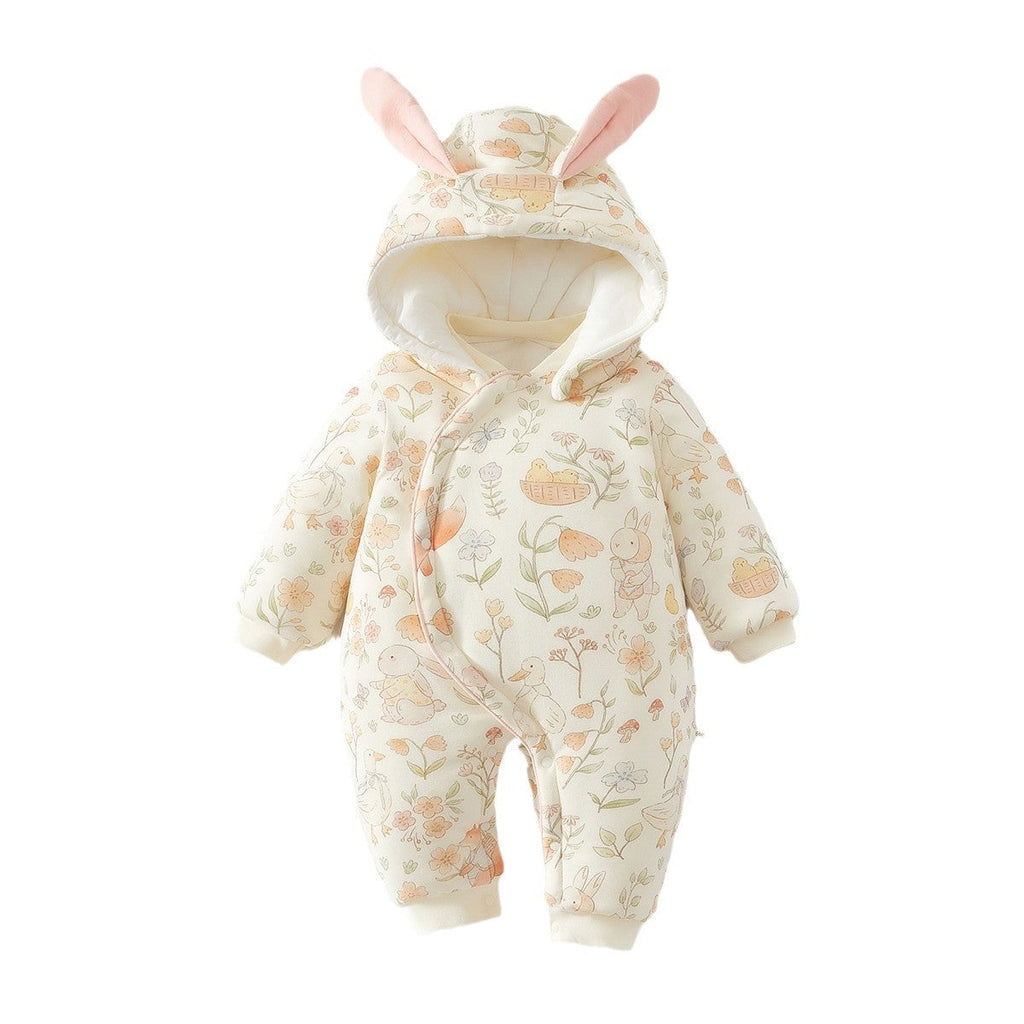 Thickened New Years Day Onesie With A Hood For Outdoor Wear Baby Joy