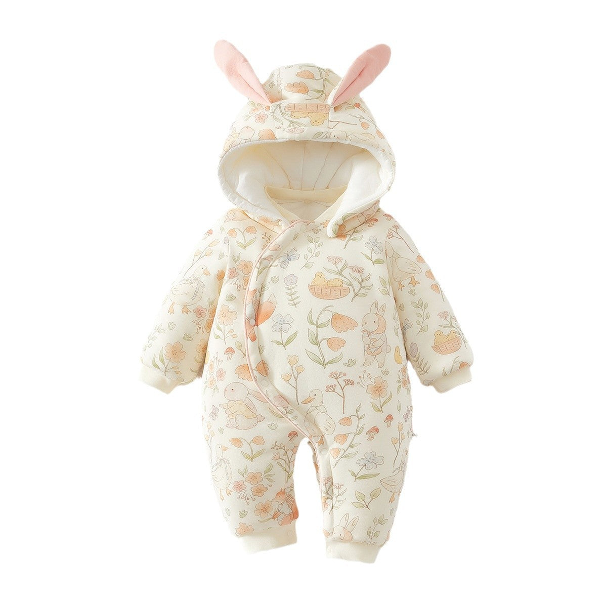Thickened New Years Day Onesie With A Hood For Outdoor Wear Baby Joy