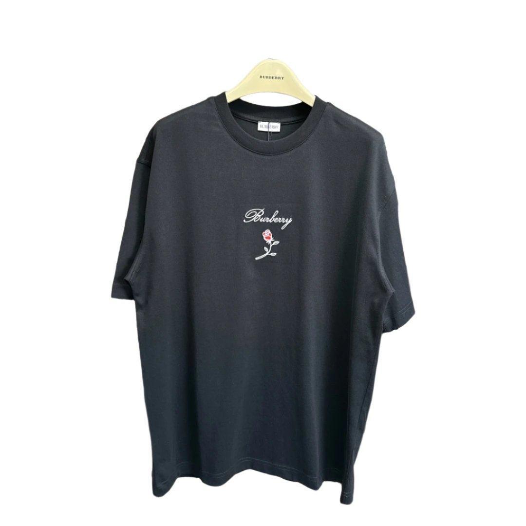 Burberry T-Shirt With Rose Without Collar 'Black' Banlieue91