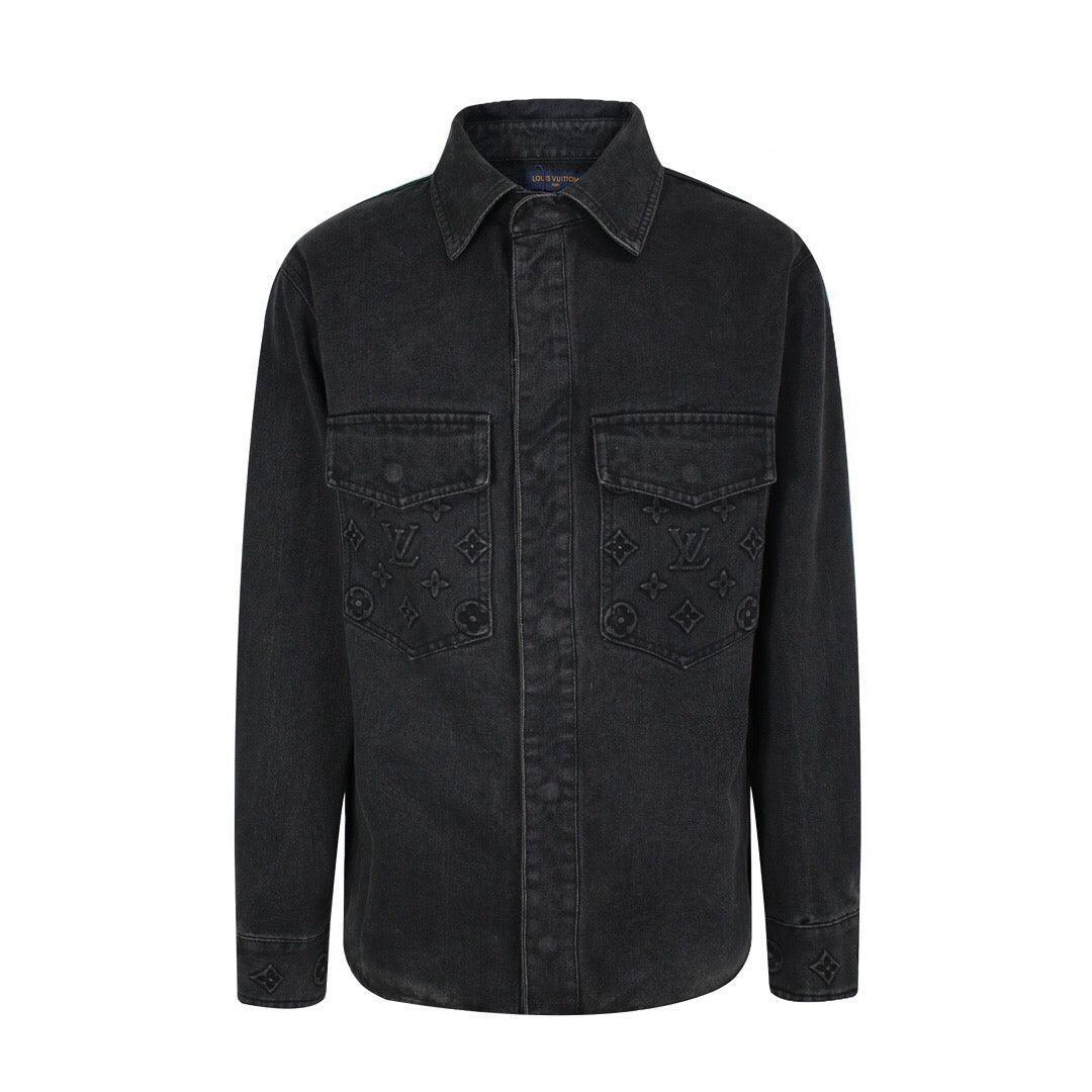 Louis Vuitton Denim Overshirt Black Banlieue91