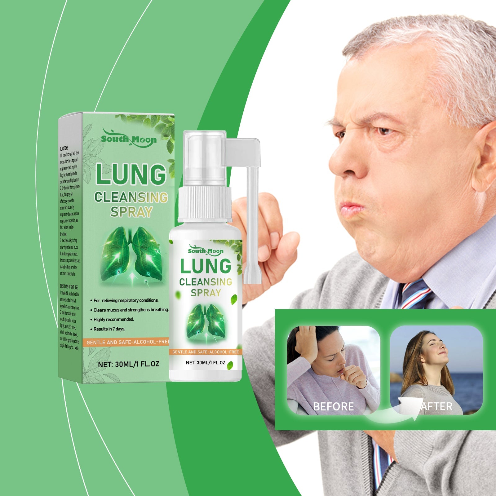 Herbal Body Spray, Improves Body Care And Eases Herbal Ingredients Body Breath Spray