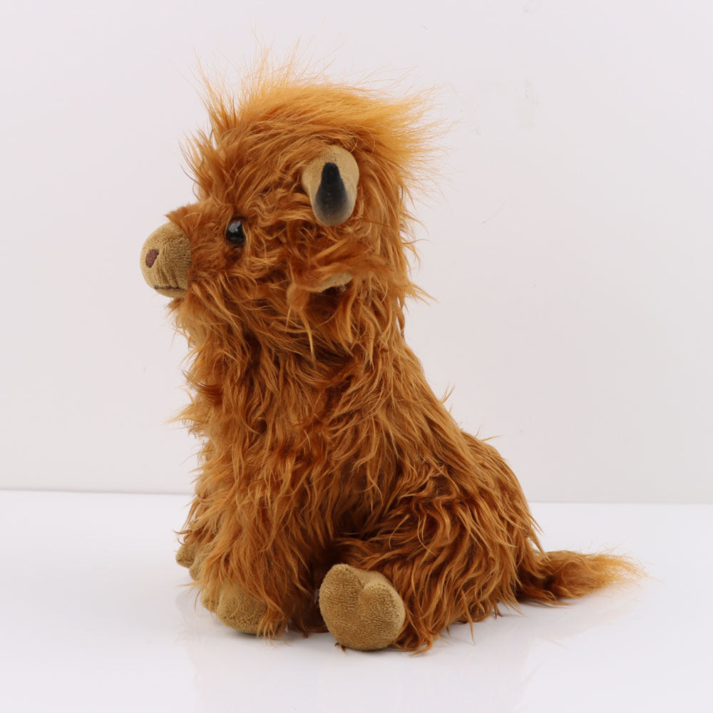 Internet celebrity Highland Cow plush toy simulation long haired cow figurine