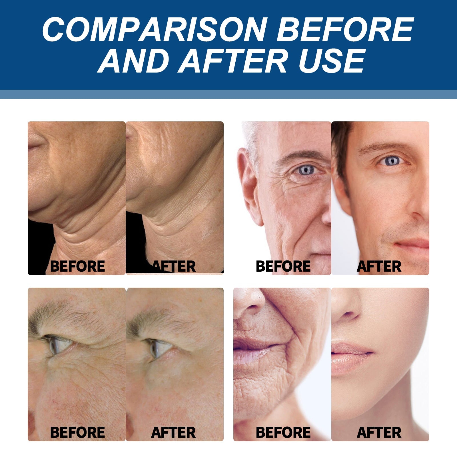 Collagen Wrinkle Remover Cream for Men, Anti Aging Fade Fine Lines Tightening Hydrating Cream