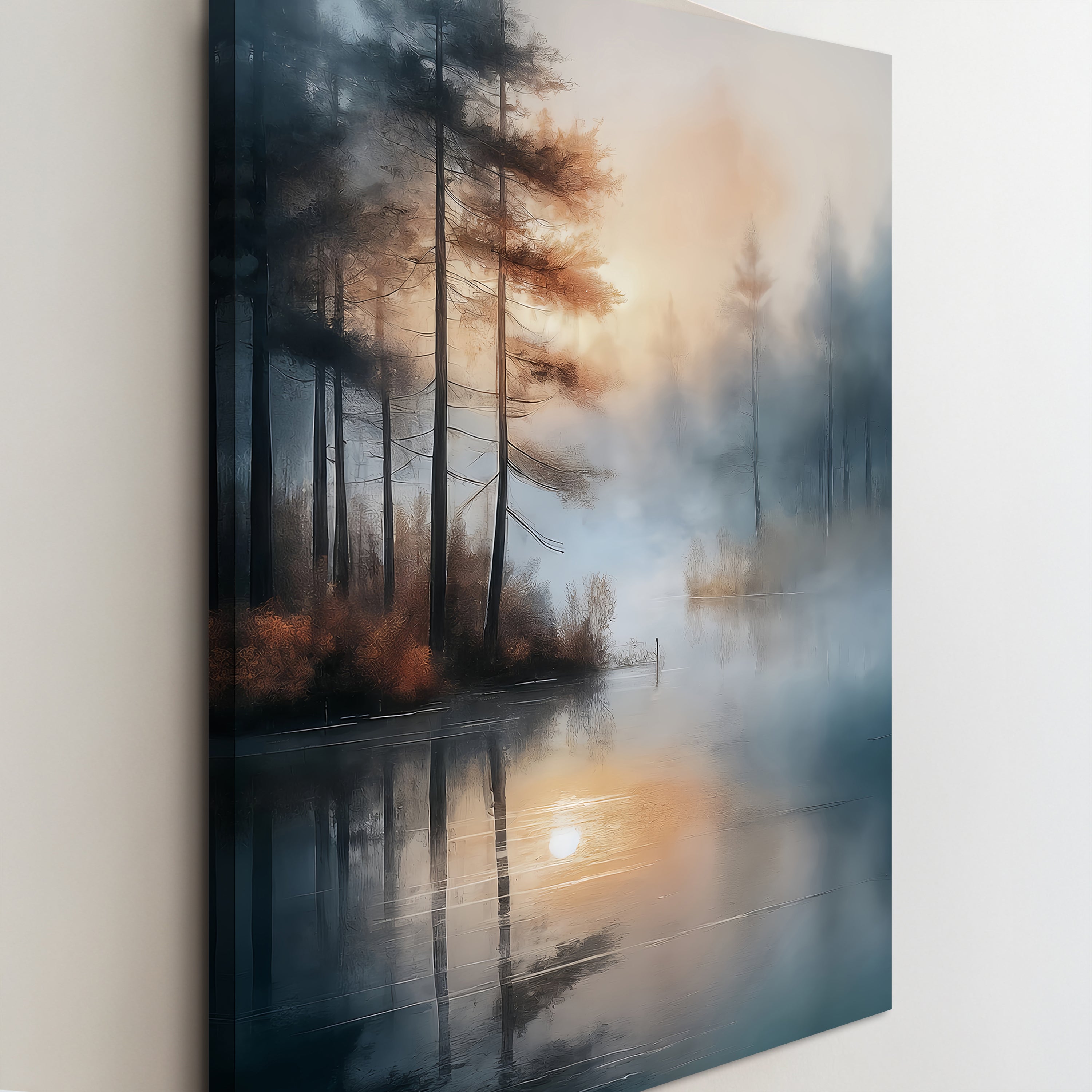 Misty Lake Wall Art Tailored Canvases