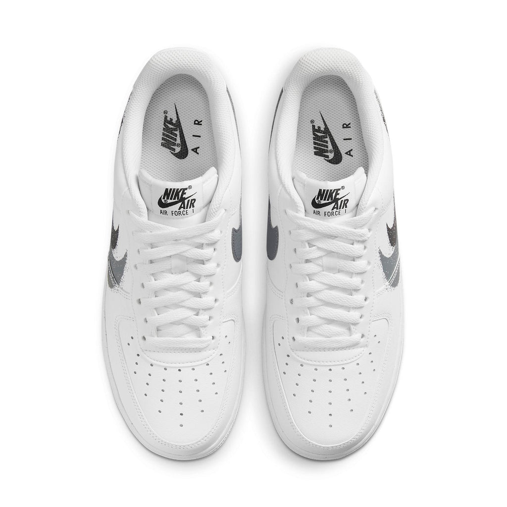 Nike Air Force 1 Low '07 Spray Paint Swoosh White Black Grey