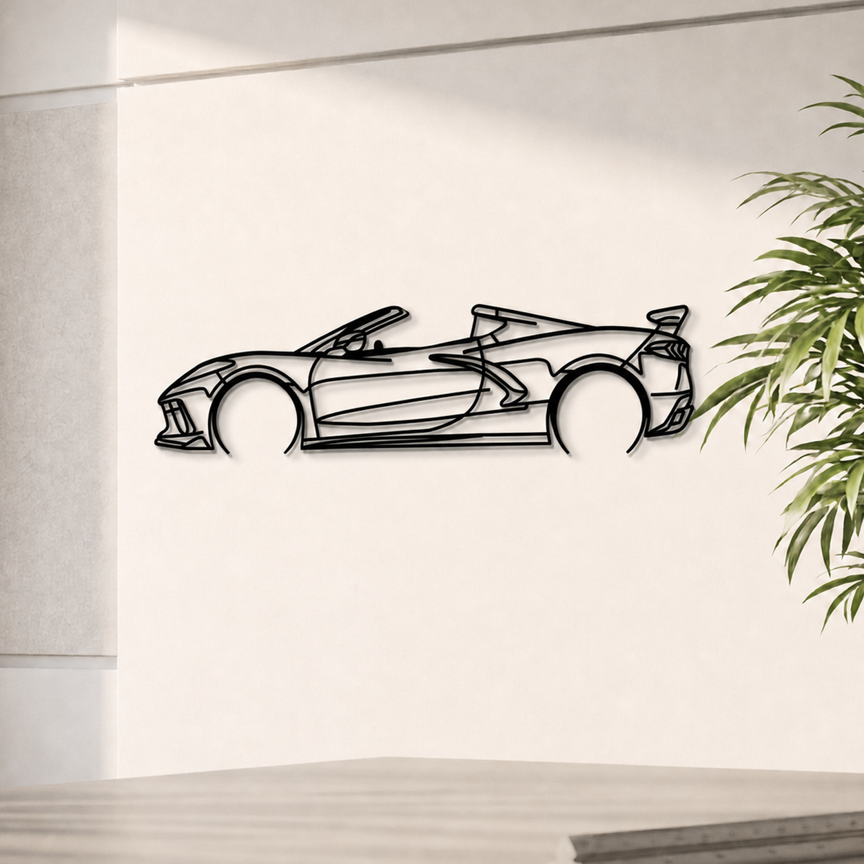 Corvette C8 Detailed Metal Car Wall Art - MT0922 Modello Turbo