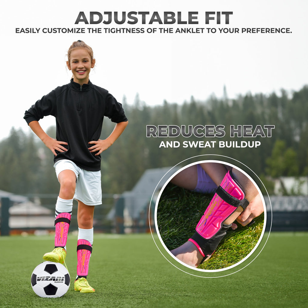 Vizari Zodiac Soccer Shin Guard with Detachable Ankle Protection – Pink Vizari Sports