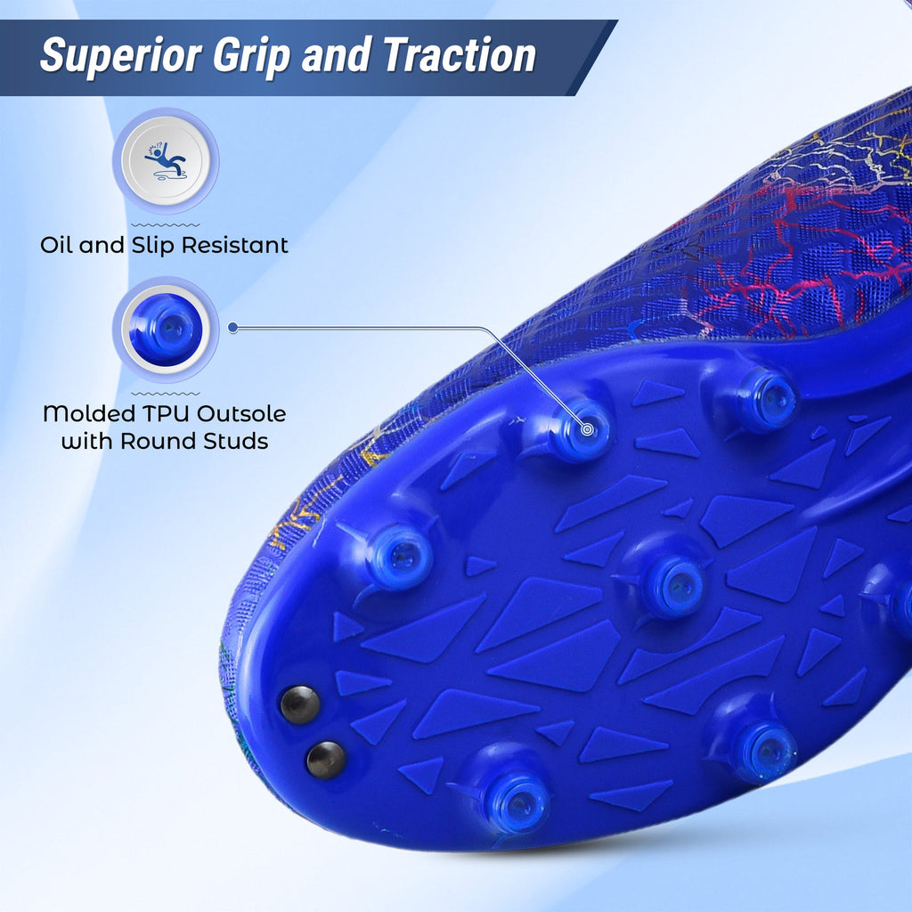Vizari Zodiac JR Kids Firm Ground (FG) Soccer Cleats – Blue, Youth Sizes 8C–6Y Under $30