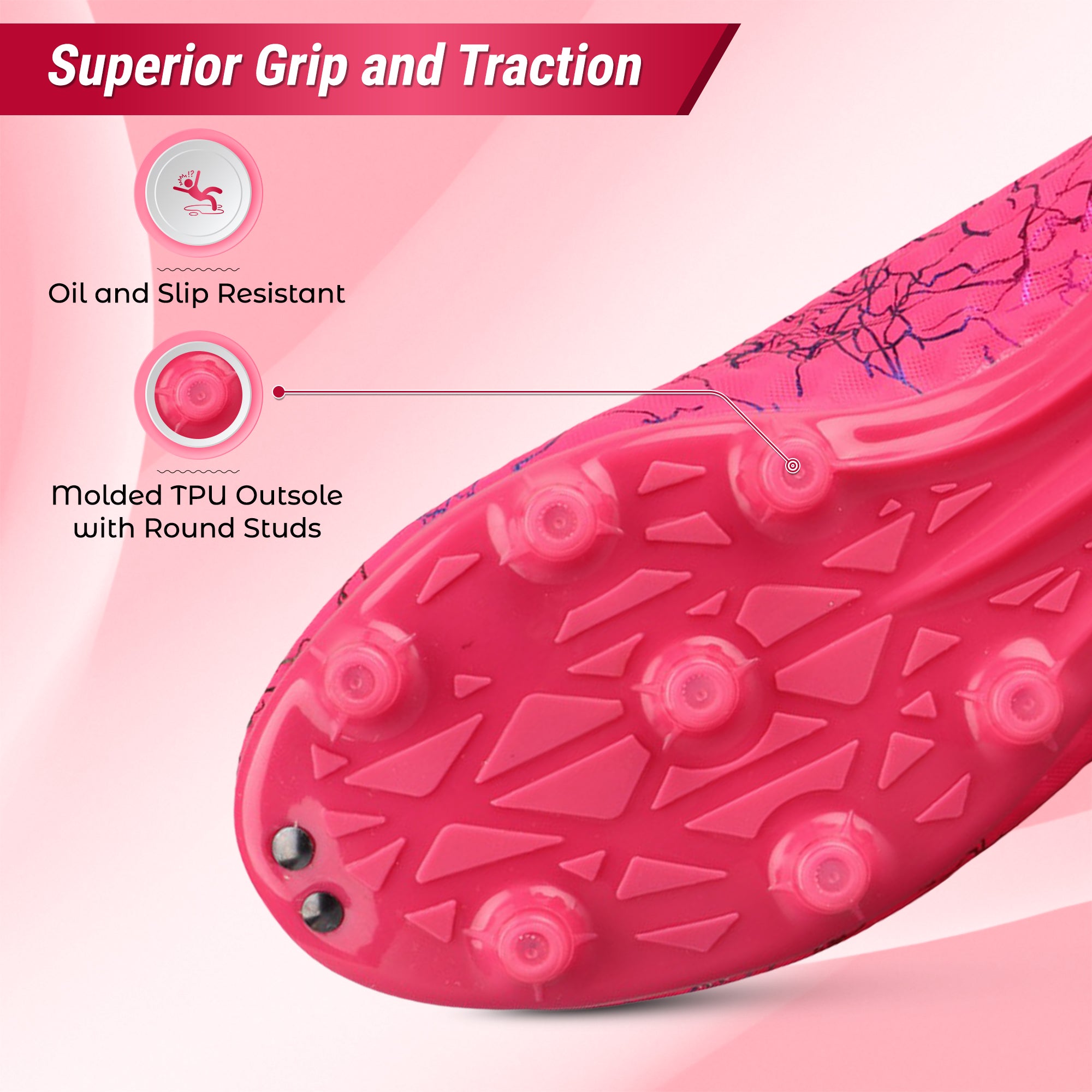 Vizari Zodiac JR Kids Firm Ground (FG) Soccer Cleats – Pink, Youth Sizes 8C–6Y Under $30