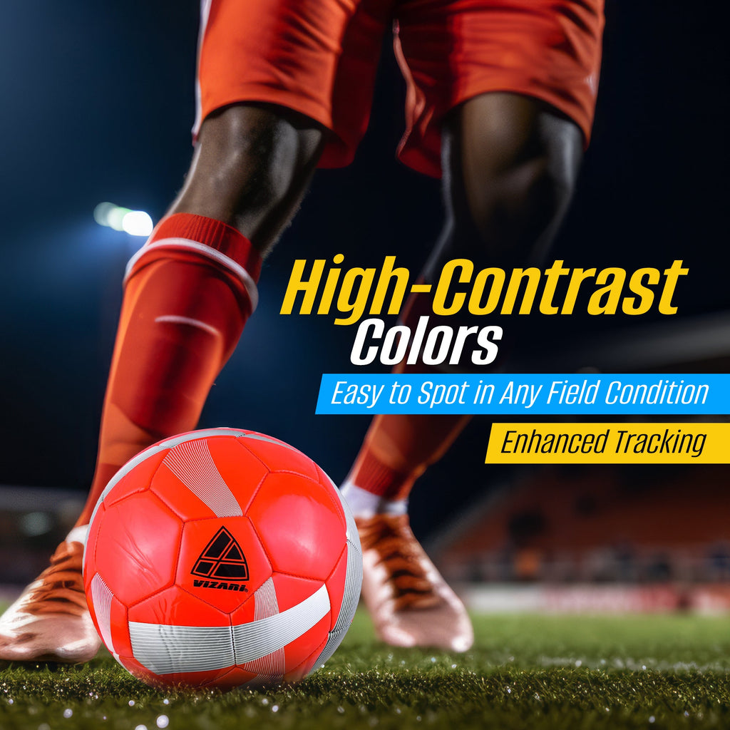 Hydra Soccer Ball-Red Vizari Sports