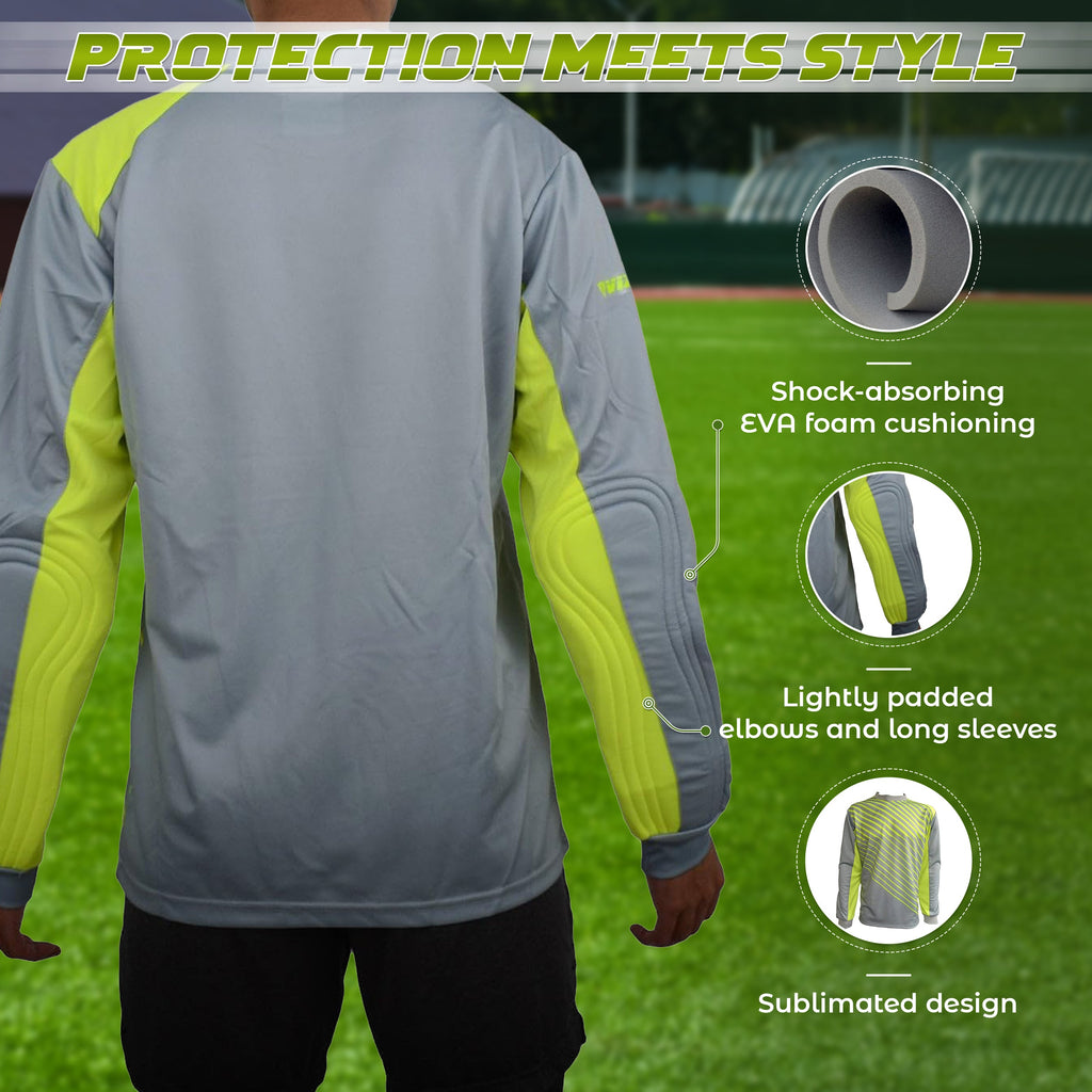 Arroyo Padded Goalkeeper Jersey – Grey/Yellow