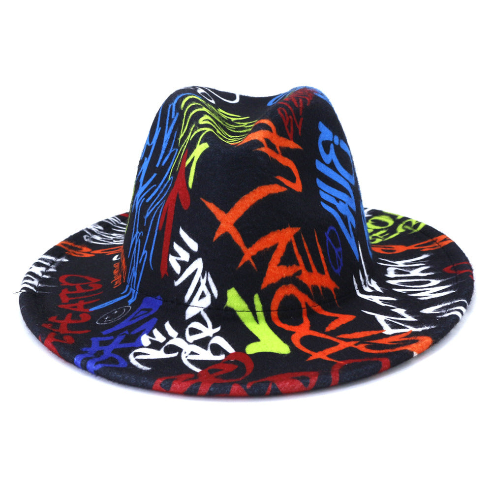 Beautiful Two Tone Luxury Fedora Hat Men's and Women's Hat Unique Retro Design Men's Fedoras Hat Colorful Fedoras Jazz Cap Elegant Soft Hat Wide Brim Party Hats 56-58CM Stevvex