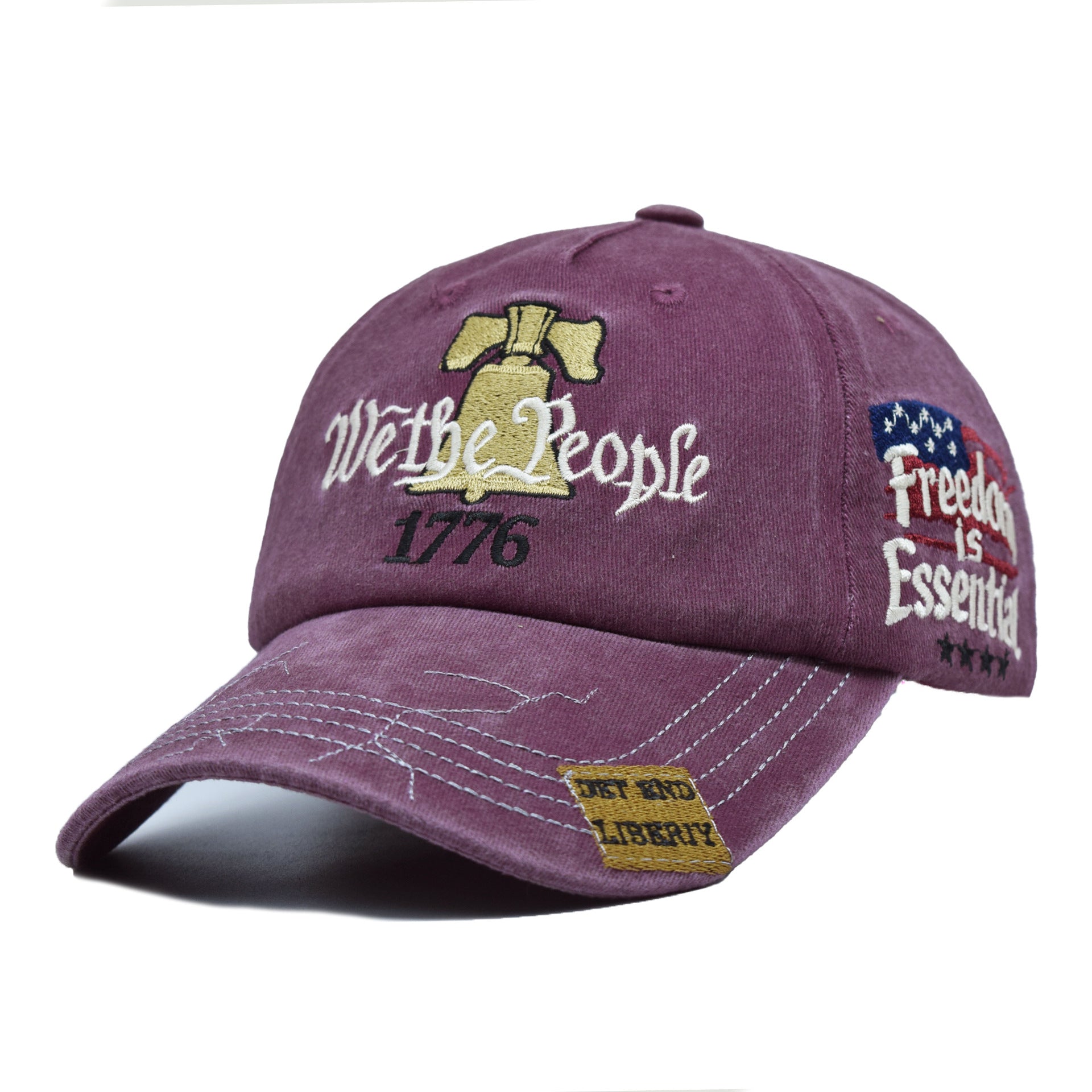 Women's Embroidered Cotton Baseball Cap | Retro Letter Style FitiqueFit