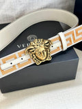 VERSACE La Medusa La Greca Belt 'Beige/White' Banlieue91