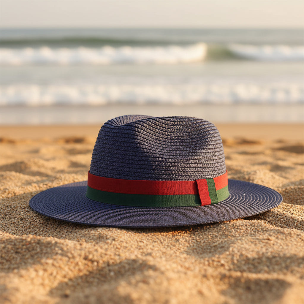 Plain Straw Sun Hat – Unisex Beach & Outdoor Wide Brim FitiqueFit
