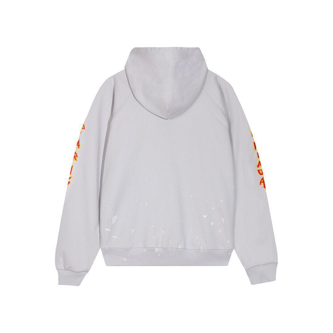 Balenciaga logo-print detail hoodie – White Banlieue91