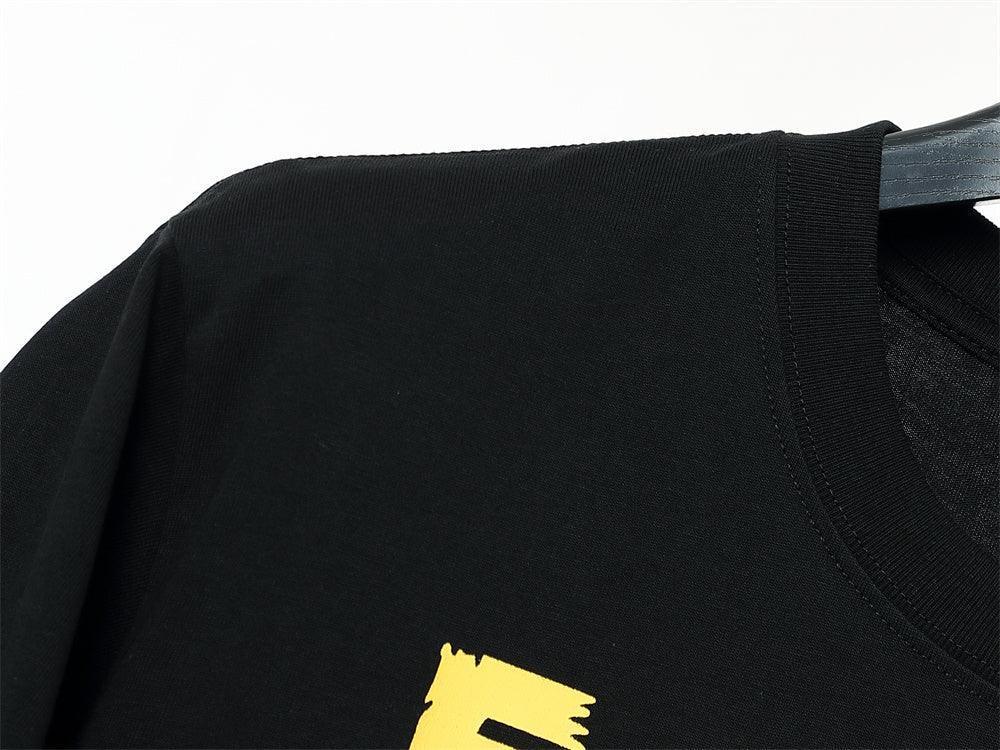 Fendi T-Shirt without Collar 'Black-Yellow' Banlieue91
