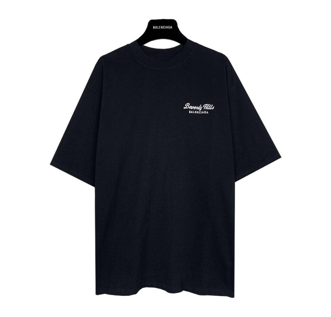 Balenciaga Black T-Shirt Without Collar Banlieue91
