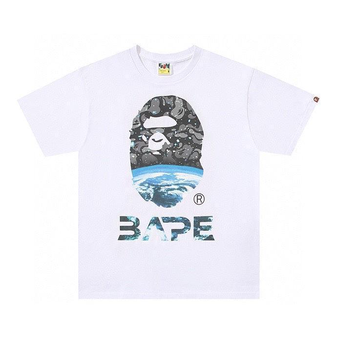 Bathing Ape White T-Shirt without Collar Banlieue91