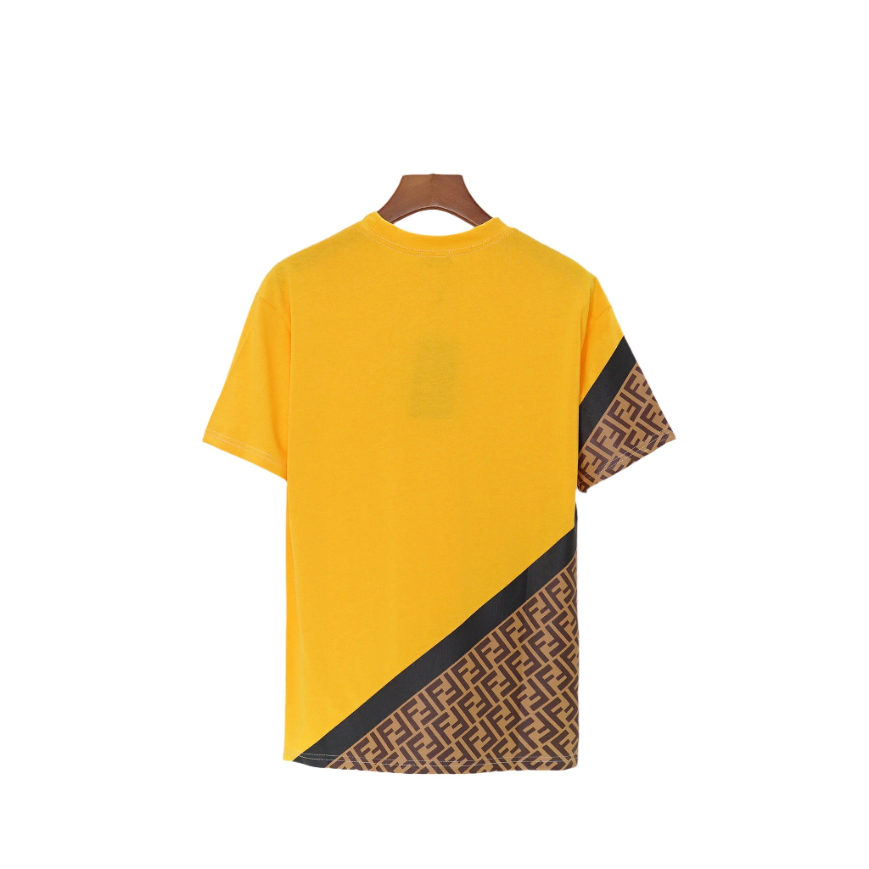 Fendi T-Shirt without Collar 'Yellow-Brown-Black' Banlieue91